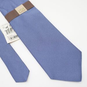 NWT Joe Joseph Abboud Blue Woven Striped Check Silk‎ Tie USA